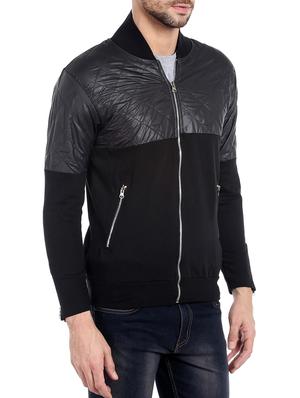 black color block casual jacket - 13855339 - Standard Image - 2