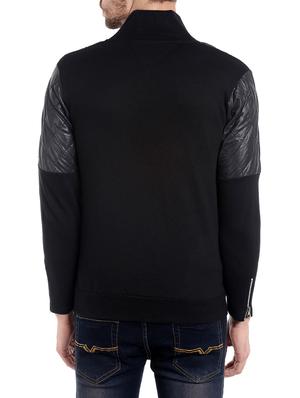 black color block casual jacket - 13855339 - Standard Image - 3