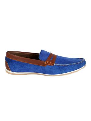 blue suede slip on loafers - 13855969 - Standard Image - 2