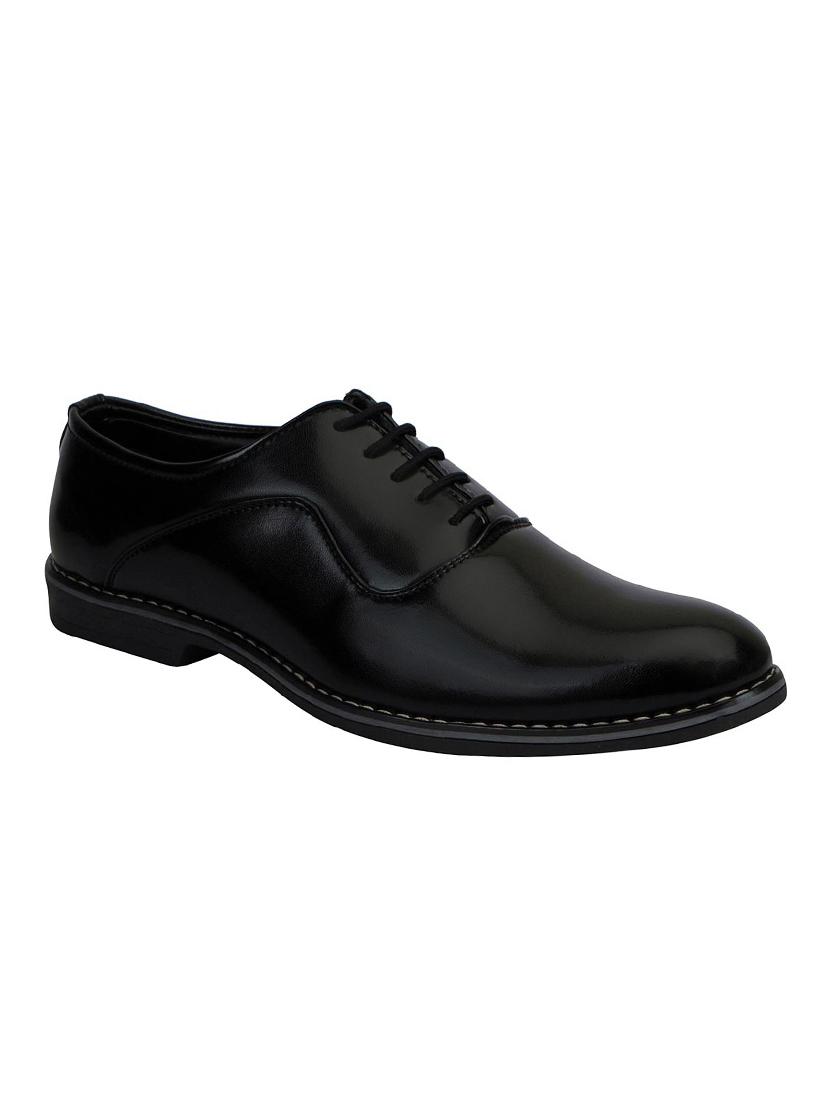 black leather laceup oxfords - 13856060 - Zoom Image - 1