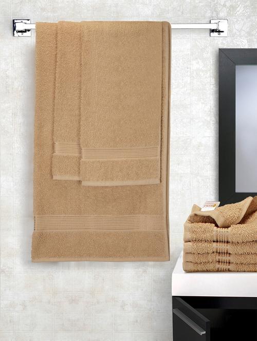 bianca 7 pc set d'ross towel set 100% cotton (1 bath towel+ 2 hand towel + 4 face towel) - 13862775 - Very Small Image - 1