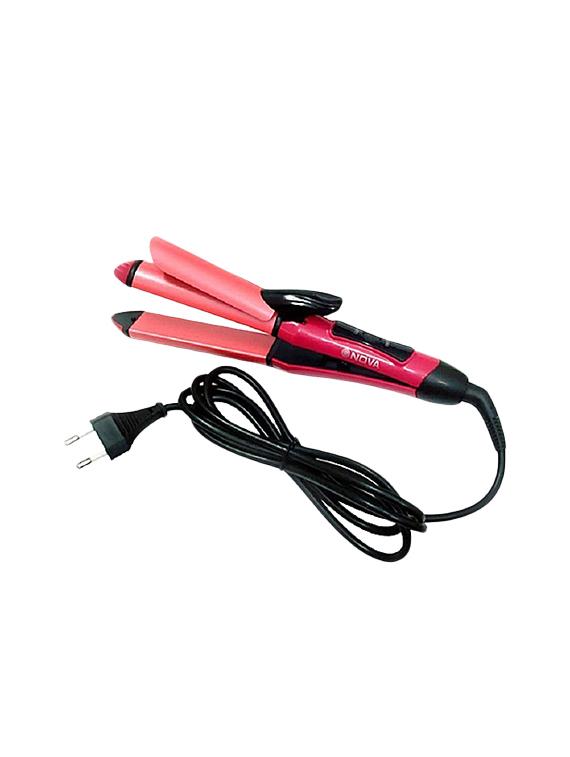 nova 2 in 1 hair beauty set curler and straightener (pink-nhc-2009) - 13864626 - Zoom Image - 1