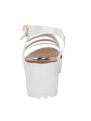 white patent leather ankle strap sandals - 13868075 - Standard Image - 3