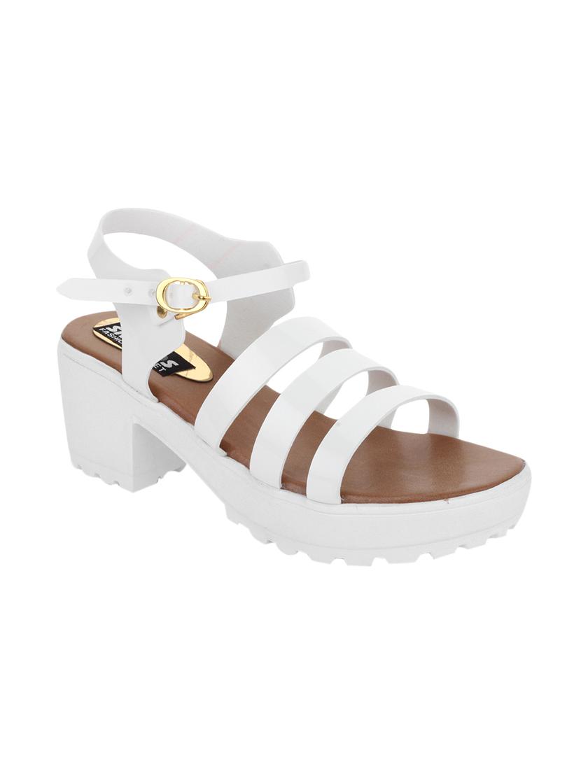 white patent leather ankle strap sandals - 13868075 - Zoom Image - 1