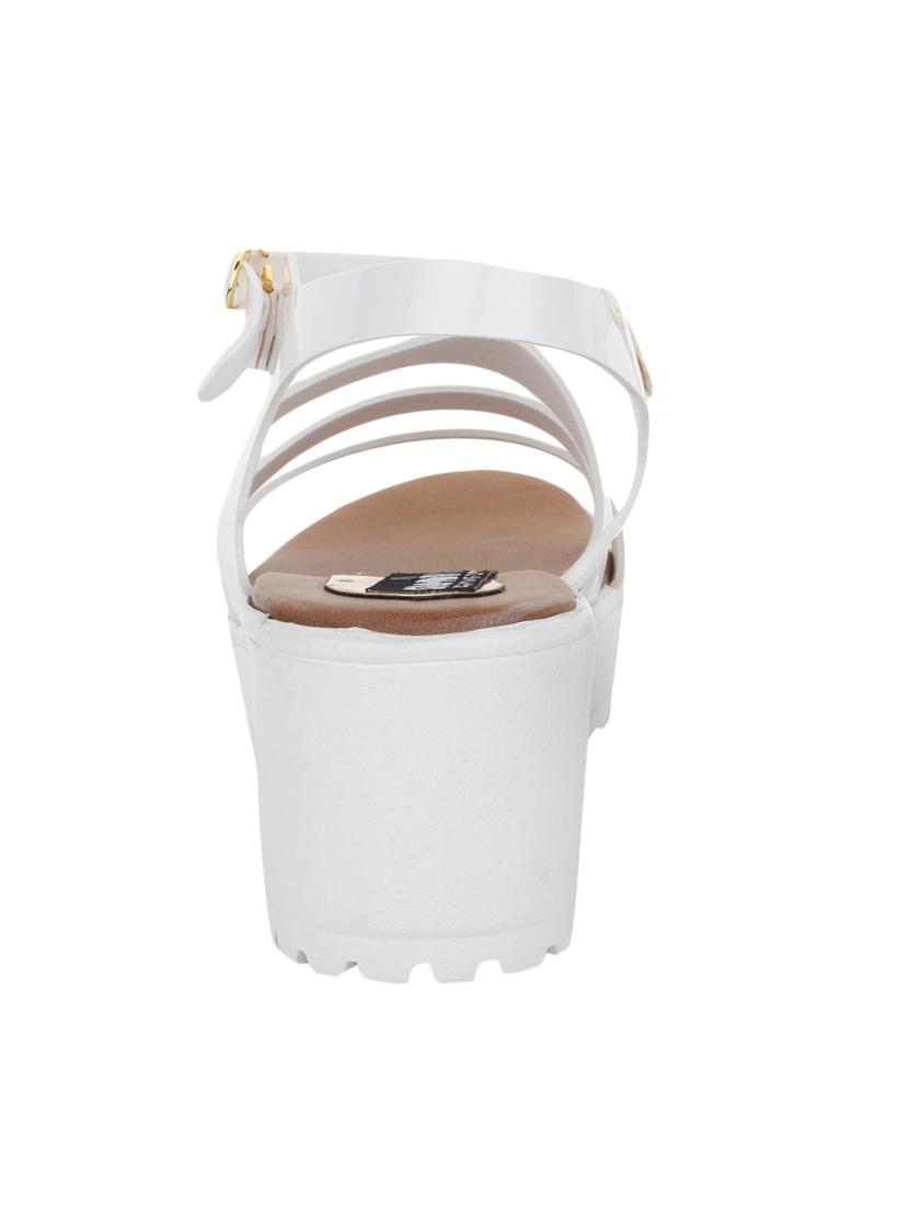 white patent leather ankle strap sandals - 13868075 - Zoom Image - 3