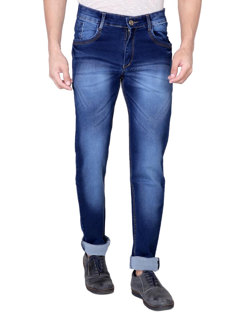 blue denim heavy washed jeans - 13877711 - Zoom Image - 1