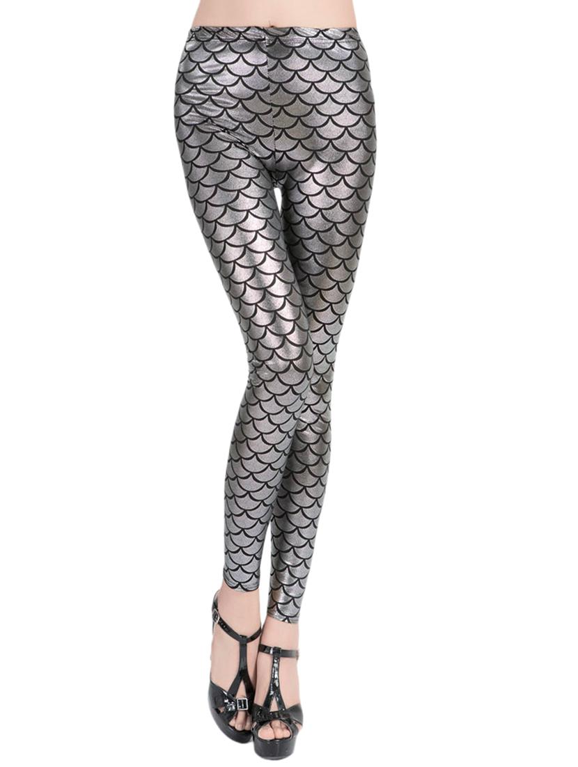 metallic silver legging