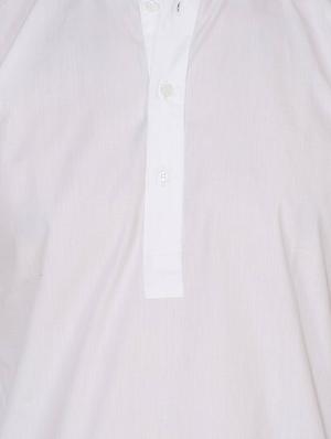 solid white cotton kurta - 13882663 - Standard Image - 5