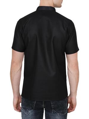 solid black cotton kurta - 13882665 - Standard Image - 3