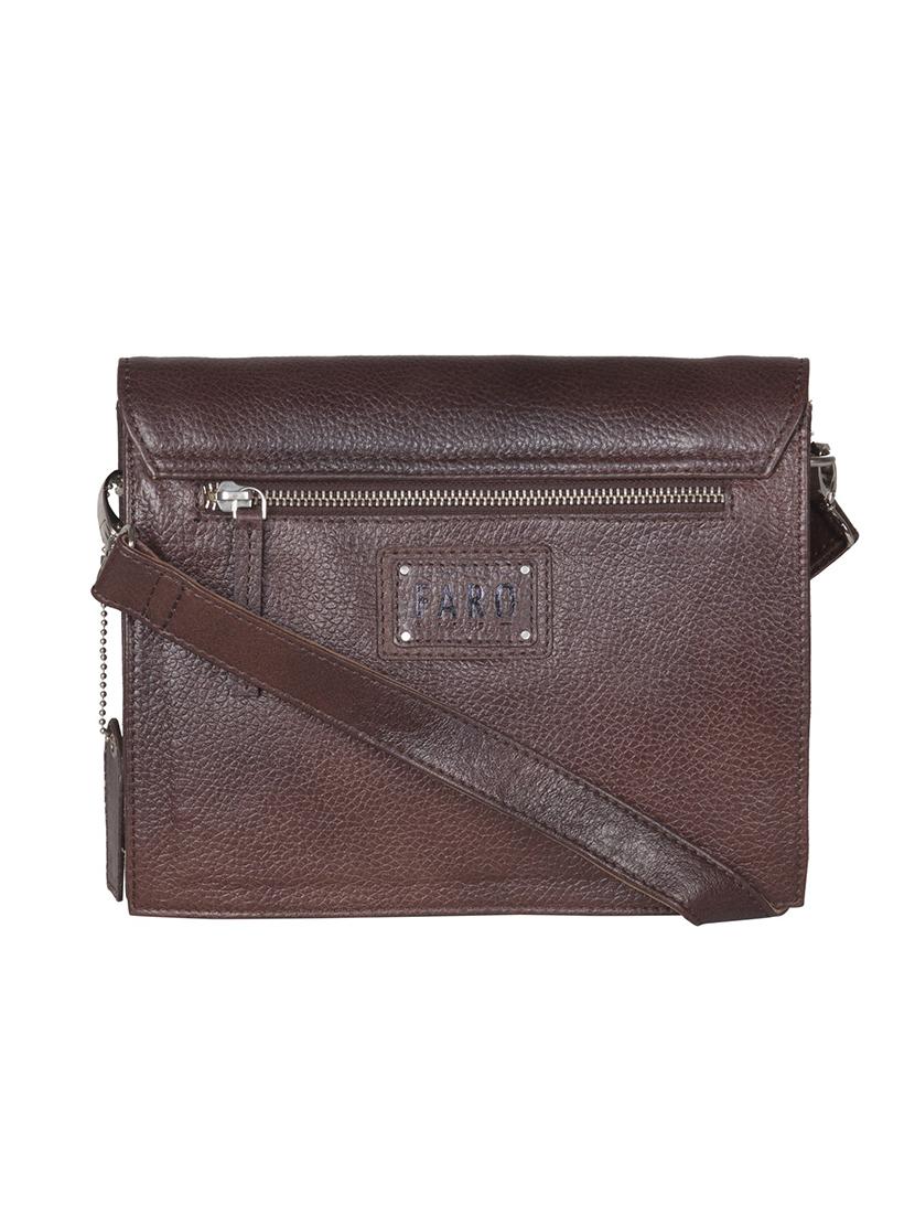 brown leather regular sling bag - 13882908 - Zoom Image - 1