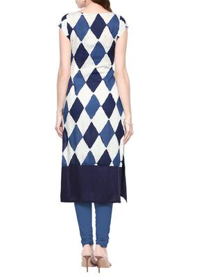 printed straight kurta - 13885108 - Standard Image - 3