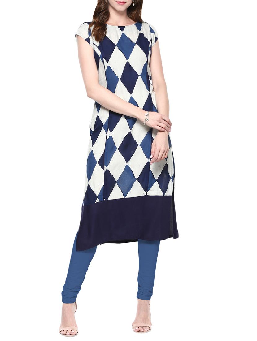 printed straight kurta - 13885108 - Zoom Image - 1