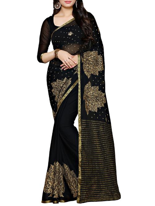 women's embroidered saree with blouse - 13885615 -  Standard Image - 0