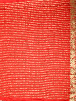 red crepe woven saree with blouse - 13885672 - Standard Image - 4