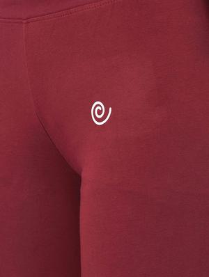maroon cotton lycra legging - 13891097 - Standard Image - 4