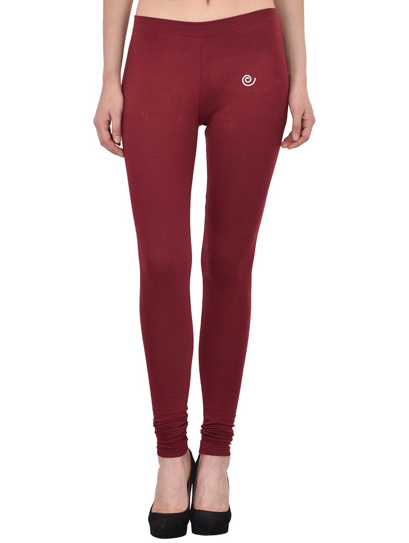 maroon cotton lycra legging - 13891097 - Zoom Image - 1