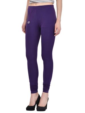 purple cotton leggings - 13891100 - Standard Image - 2