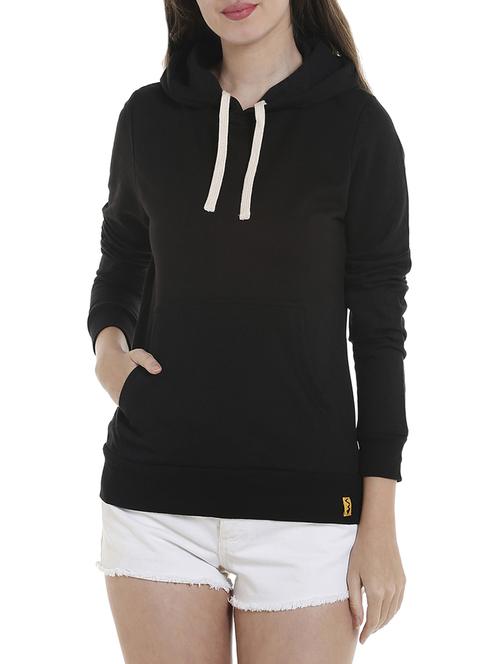 hooded neck solid sweatshirt - 13892802 - Standard Image - 1