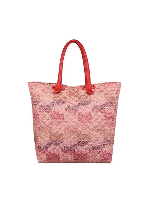 pink canvas regular handbag - 13893772 -  Standard Image - 0