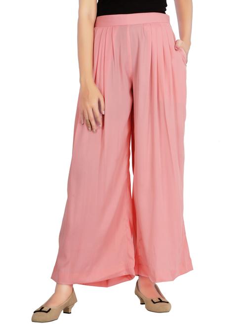 pink crepe palazzo - 13899383 - Standard Image - 1