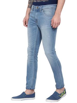 blue cotton washed jeans - 13901330 - Standard Image - 2