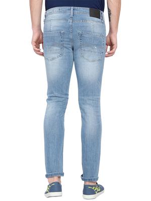 blue cotton washed jeans - 13901330 - Standard Image - 3