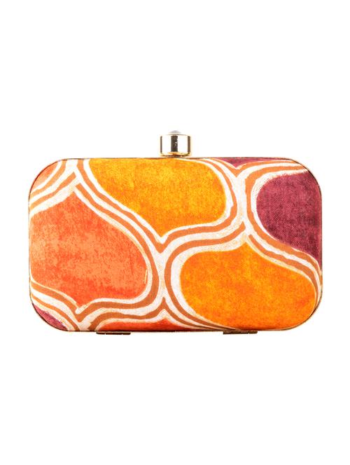 multi colored cotton box clutch - 13902118 - Standard Image - 1