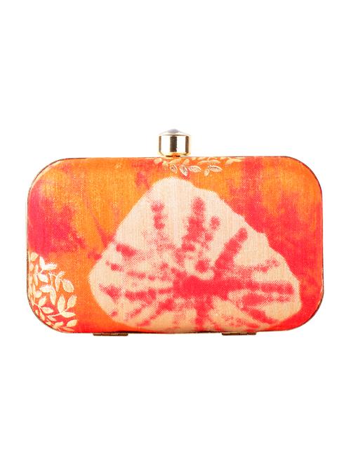orange cotton box clutch - 13902126 - Standard Image - 1