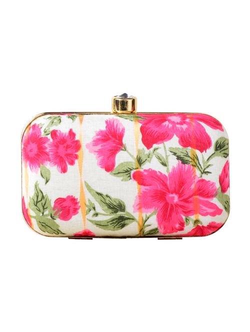 white cotton box clutch - 13902127 - Standard Image - 1