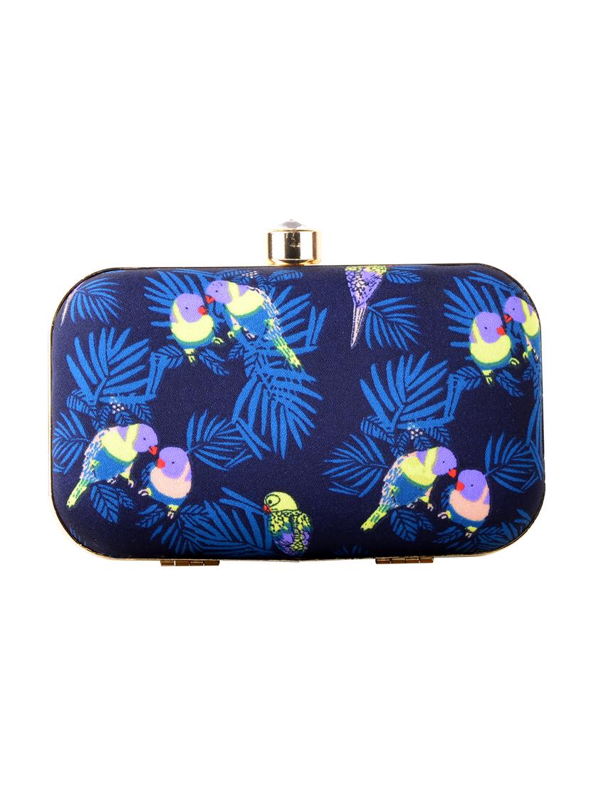 blue cotton box clutch - 13902137 - Zoom Image - 1