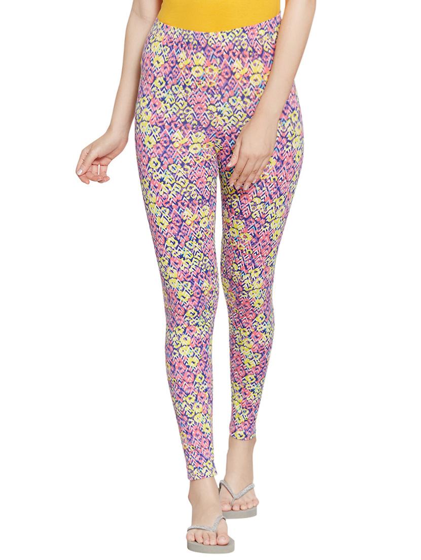 printed multi colored cotton spandex legging - 13904719 - Zoom Image - 1
