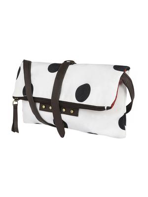 white leatherette fold over sling bag - 13916841 - Standard Image - 6
