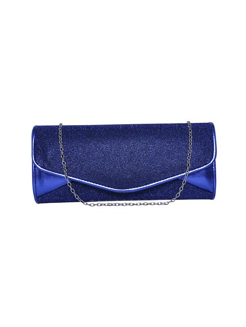blue leatherette clutch - 13916875 - Standard Image - 1