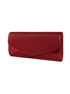 red leatherette regular clutch - 13916876 - Standard Image - 4