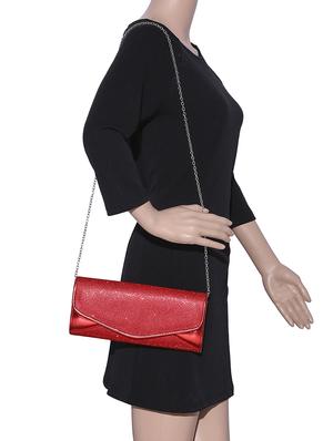 red leatherette regular clutch - 13916876 - Standard Image - 5
