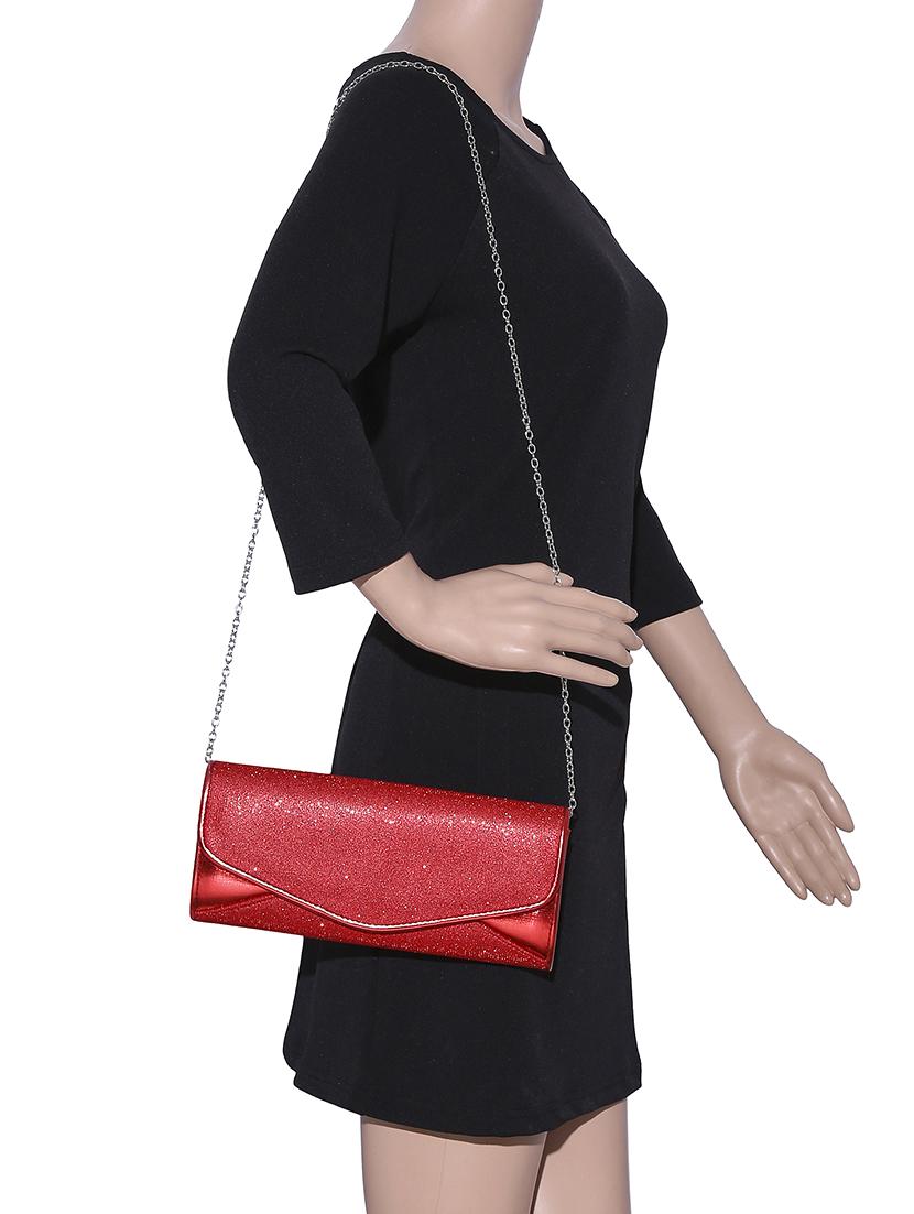 red leatherette regular clutch - 13916876 - Zoom Image - 5
