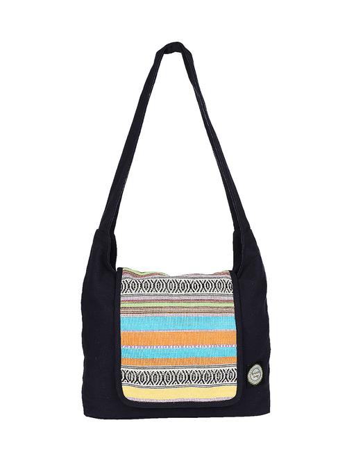 black canvas regular handbag - 13918038 - Standard Image - 1