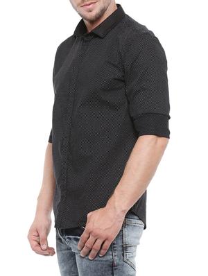 black cotton casual shirt - 13918522 - Standard Image - 2