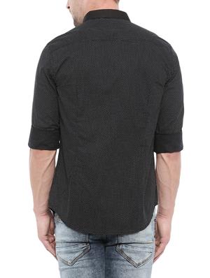 black cotton casual shirt - 13918522 - Standard Image - 3