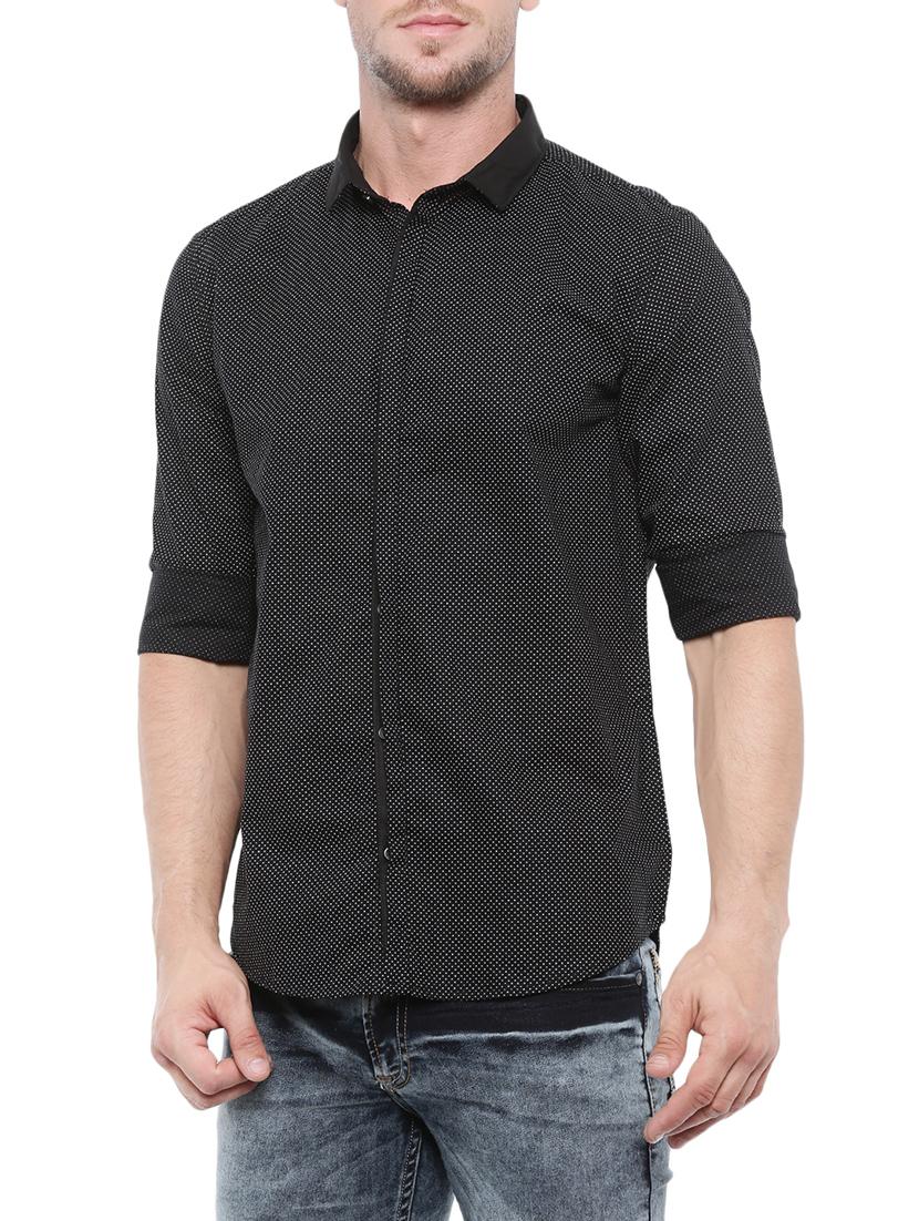 black cotton casual shirt - 13918522 - Zoom Image - 1