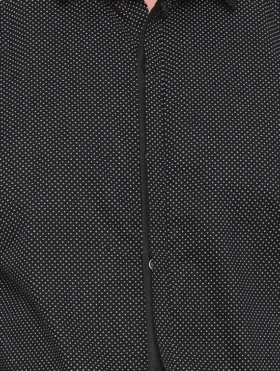 black cotton casual shirt - 13918522 - Zoom Image - 4