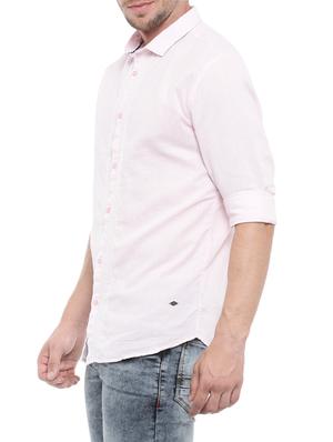 pink linen casual shirt - 13918530 - Standard Image - 2