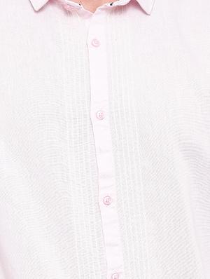pink linen casual shirt - 13918530 - Standard Image - 4