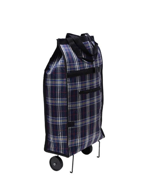 blue cotton polyester blend duffel shopping bag - 13921519 - Very Small Image - 1