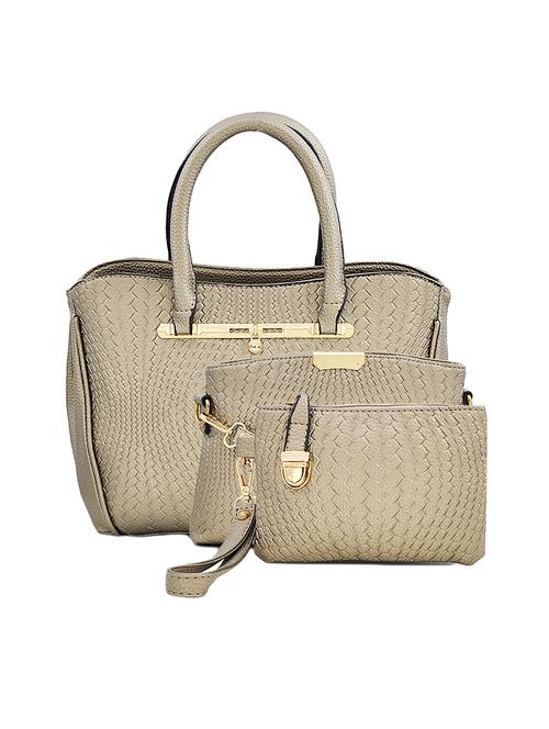 gold leatherette handbag - 13925093 - Standard Image - 1