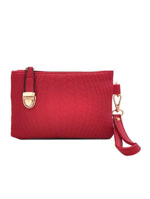 maroon leatherette handbag - 13925094 - Standard Image - 2