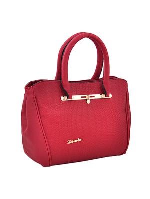 maroon leatherette handbag - 13925094 - Standard Image - 6