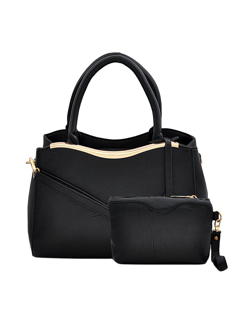 black leatherette handbag - 13925099 - Zoom Image - 1