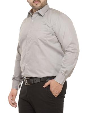 grey cotton casual shirt - 13926848 - Standard Image - 2