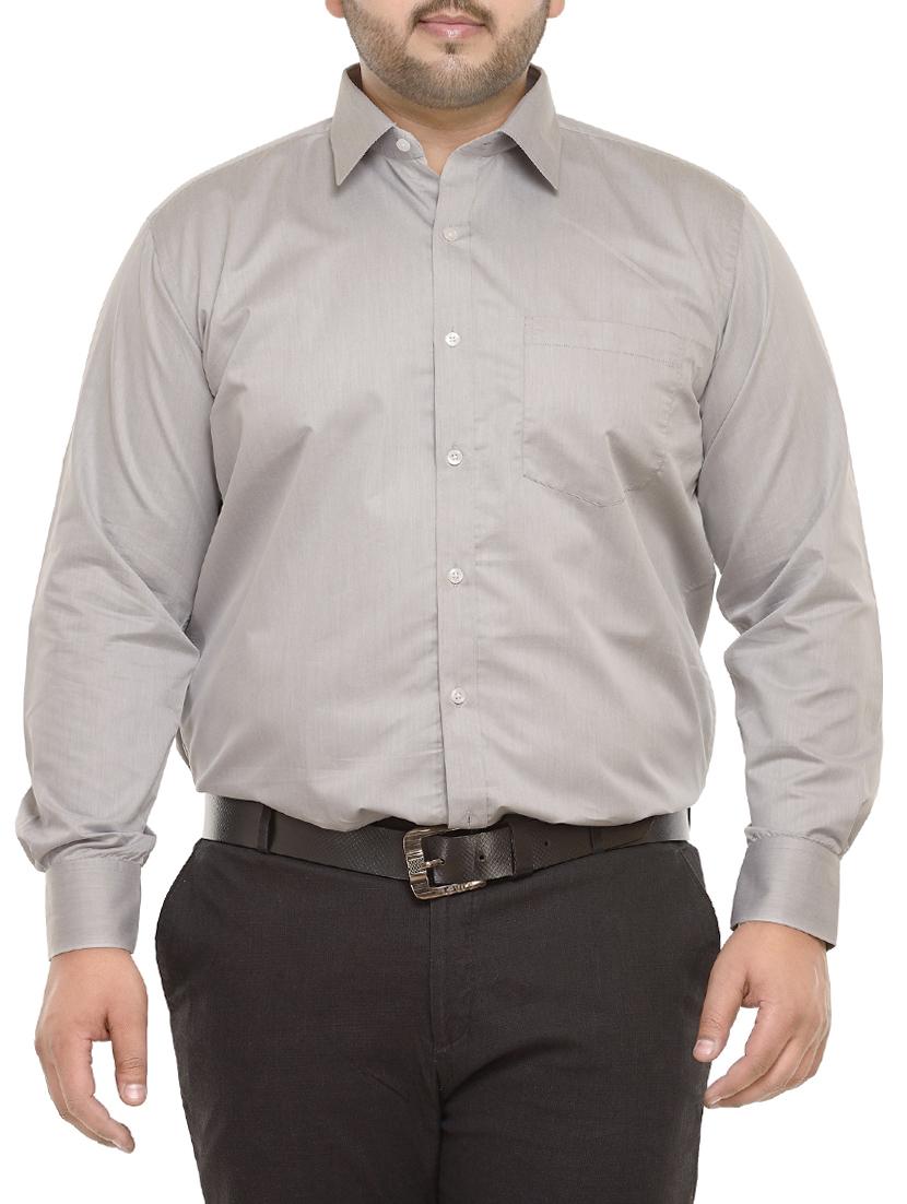 grey cotton casual shirt - 13926848 - Zoom Image - 1